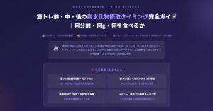 筋トレ前・中・後の炭水化物摂取タイミング完全ガイド
