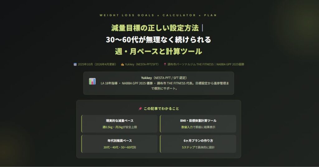 減量目標の正しい設定方法