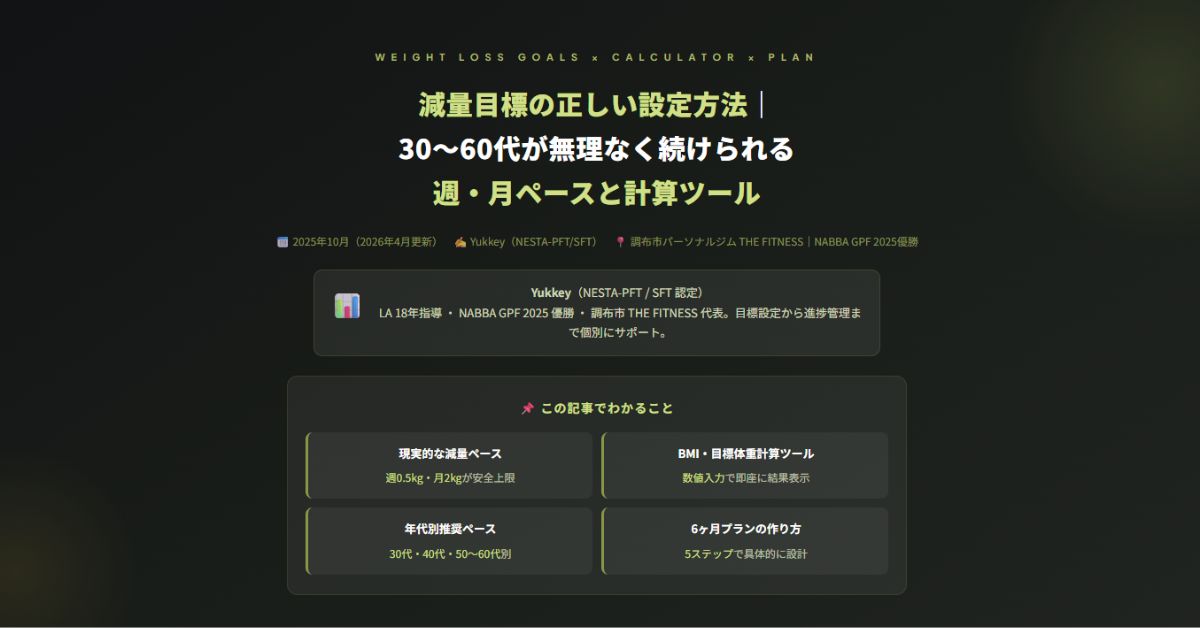 減量目標の正しい設定方法
