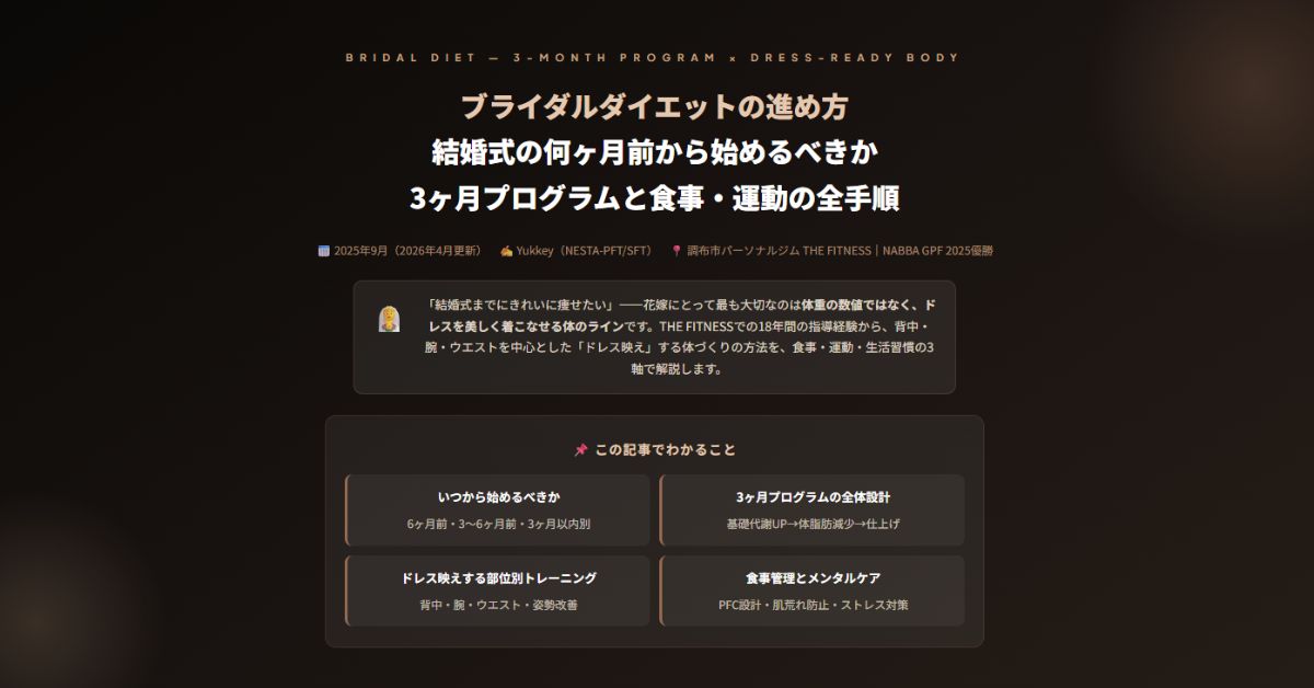 ブライダルダイエットの進め方