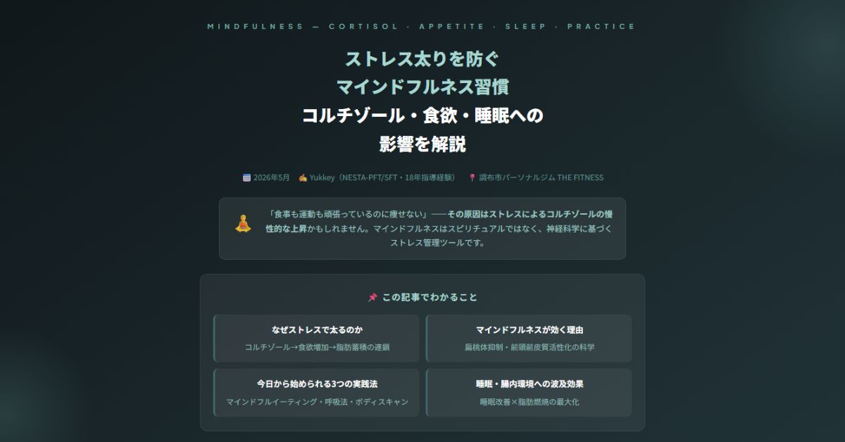 ストレス太りを防ぐマインドフルネス