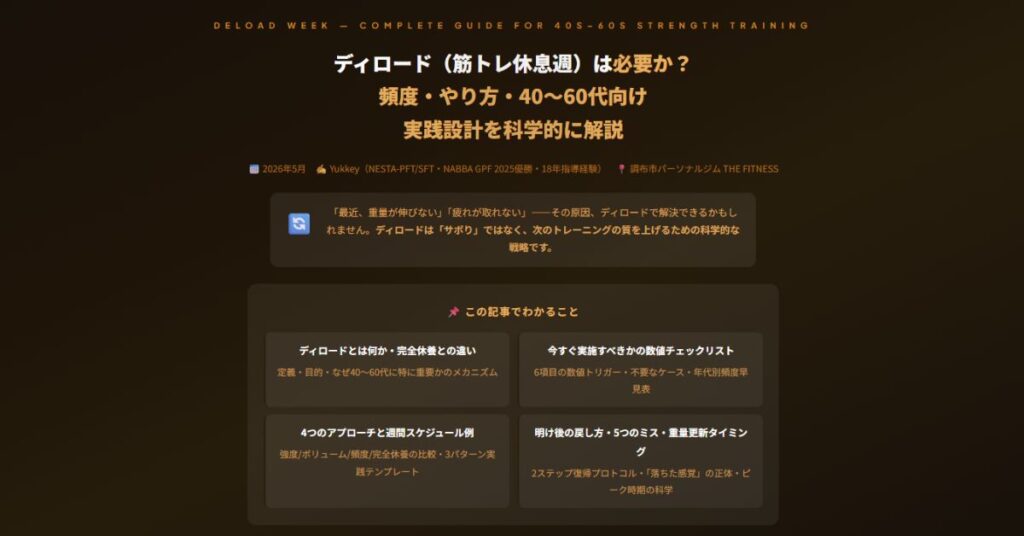 ディロード（筋トレ休息週）