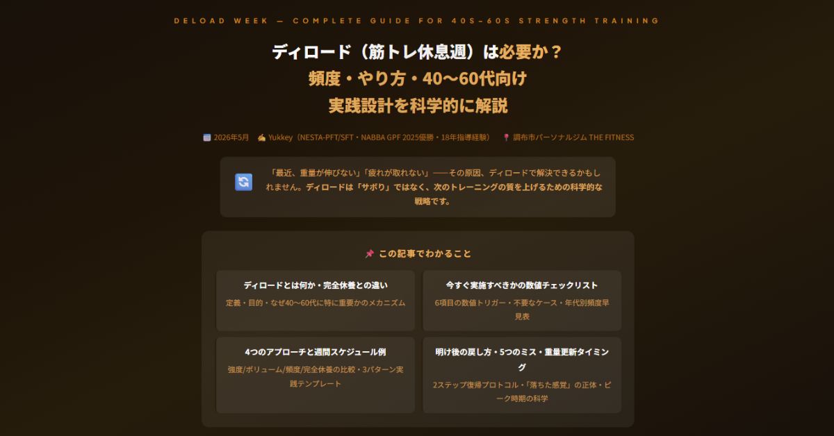 ディロード（筋トレ休息週）