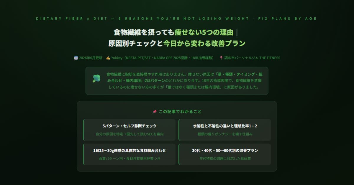 食物繊維を摂っても痩せない5つの理由