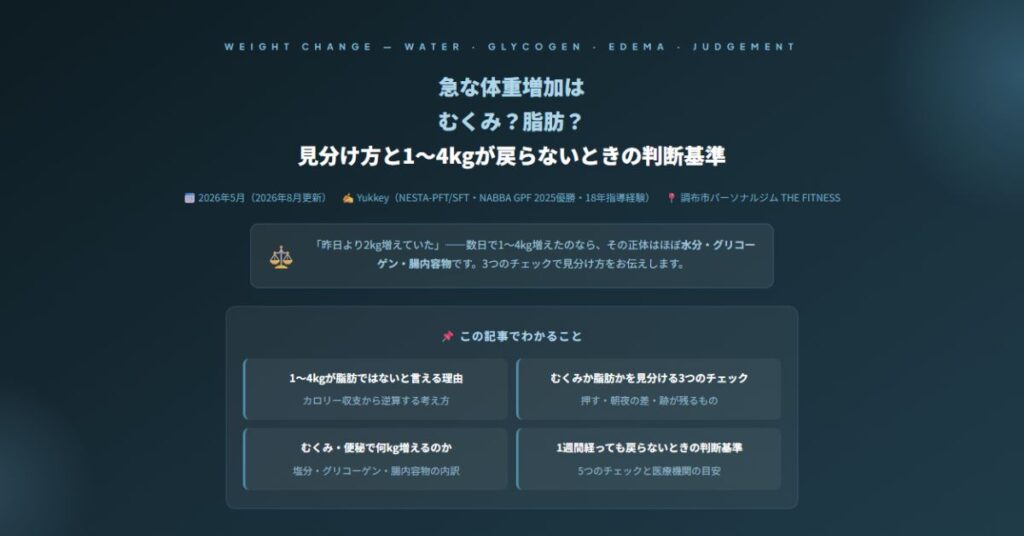 急な体重増加はむくみ?