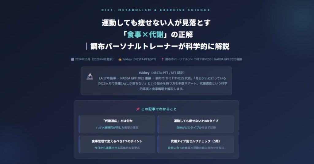 運動しても痩せない人