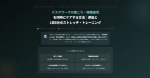 デスクワークの肩こり・眼精疲労