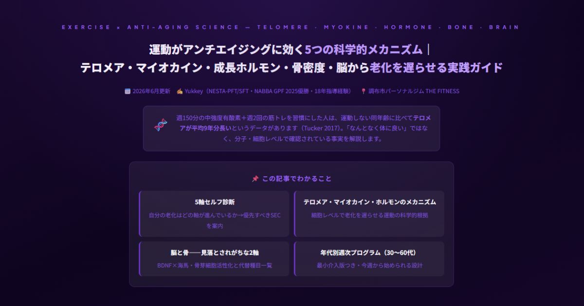 運動がアンチエイジングに効く5つの科学的メカニズム
