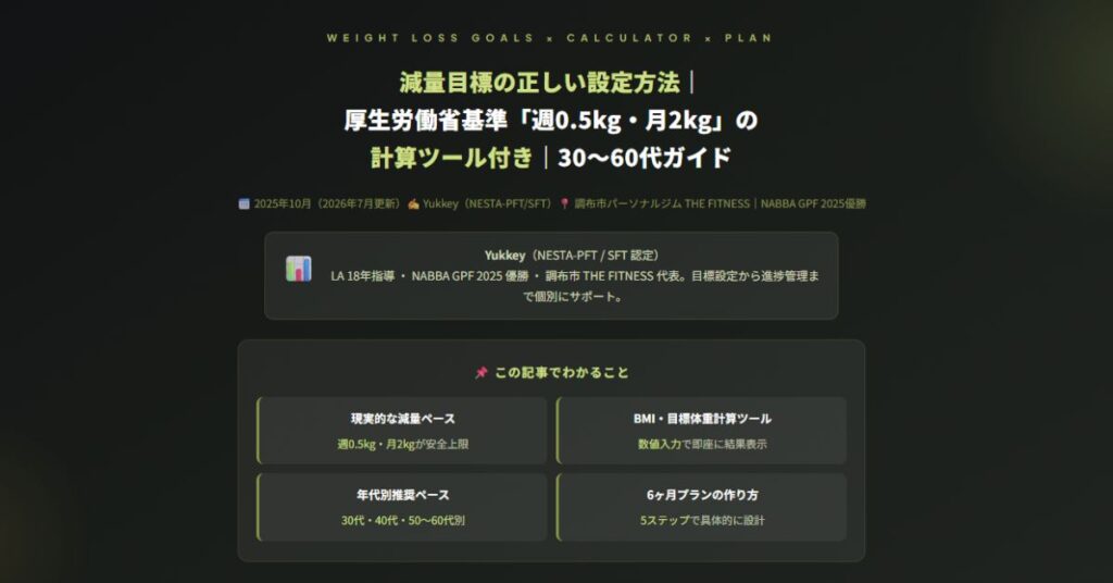 減量目標の正しい設定方法
