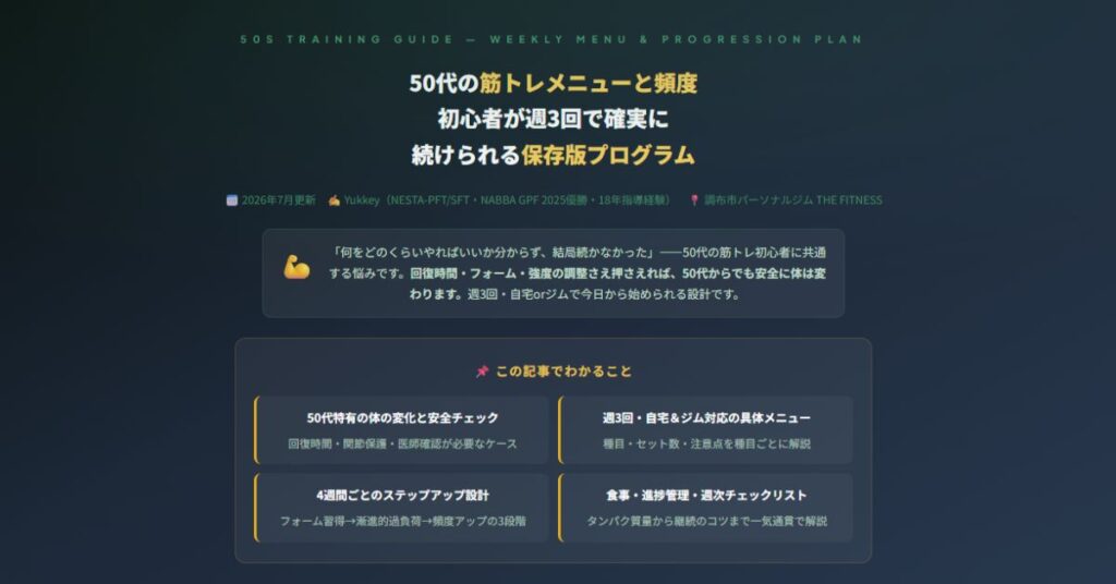 50代の筋トレメニューと頻度