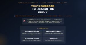 中年太りと内臓脂肪の原因