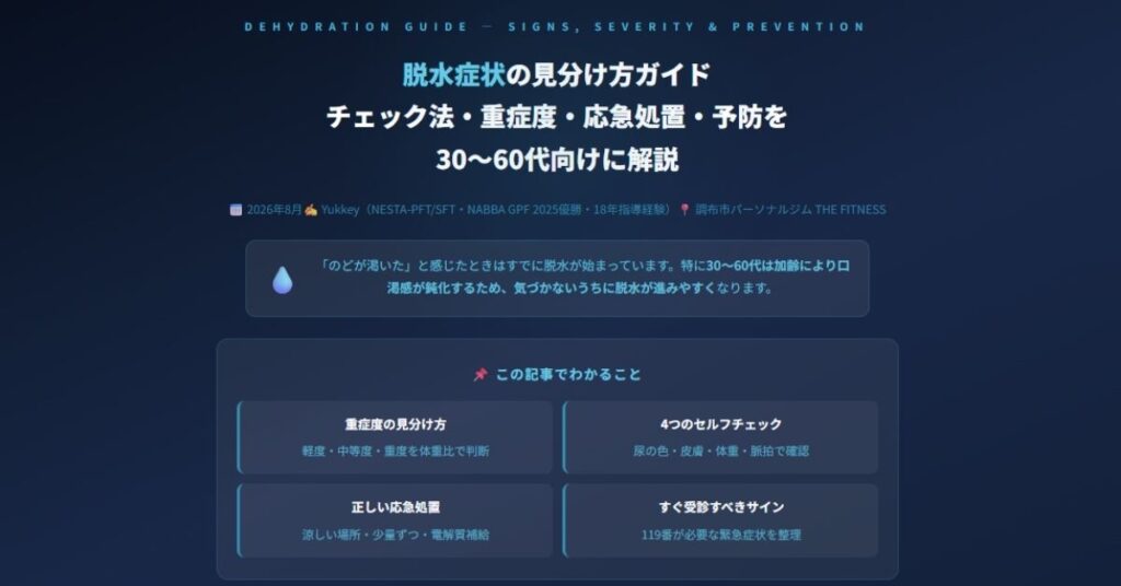 脱水症状の見分け方ガイド