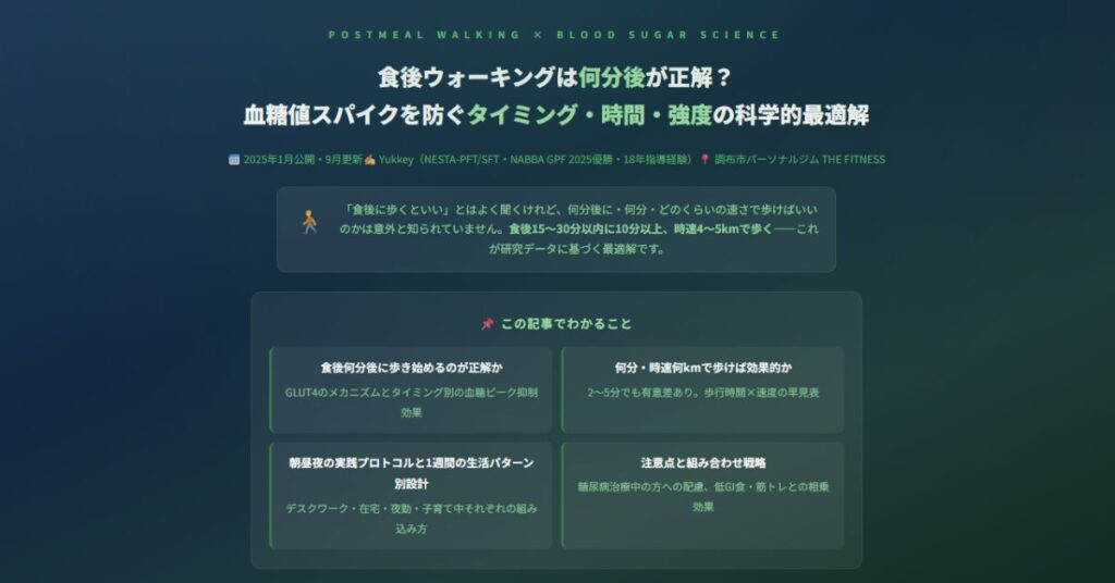 血糖値を下げる歩き方と時間