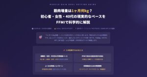 筋肉増量は1ヶ月何kg？