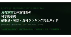 食物繊維と体重管理の科学的根拠