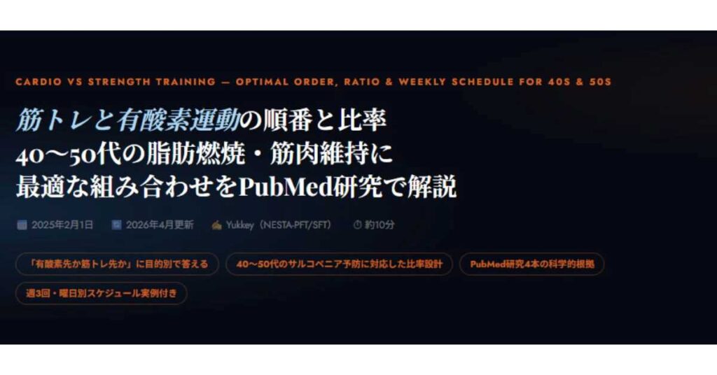 筋トレと有酸素運動の順番と比率