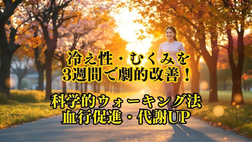 ウォーキング法で血行促進・代謝UP