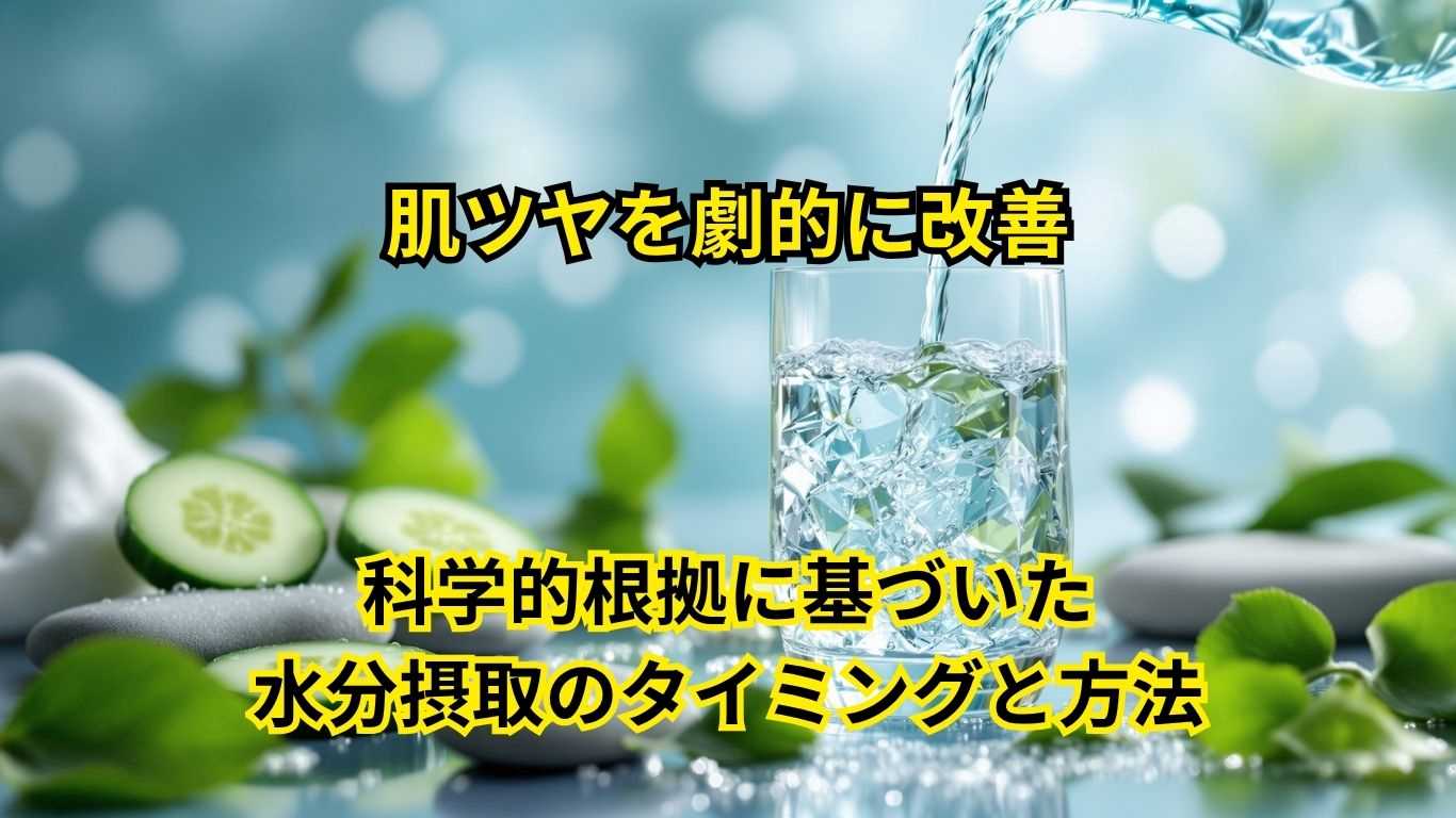 【美肌の秘訣】今すぐ実践!水分摂取のベストタイミング:肌ツヤが劇的に変わる科学的飲み方 肌ツヤを劇的に改善