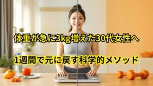体重が急に3kg増えた30代女性へ