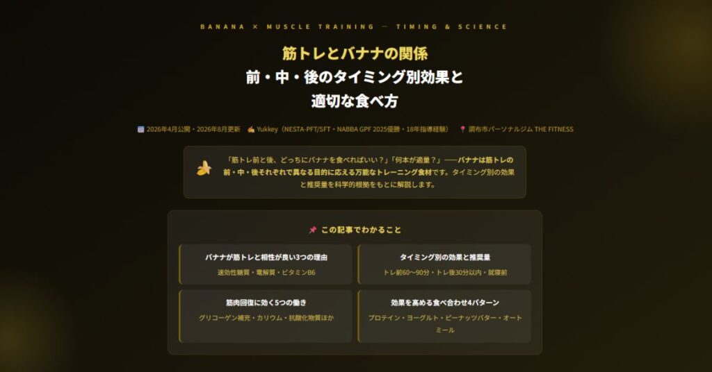 筋トレとバナナの関係