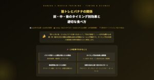 筋トレとバナナの関係