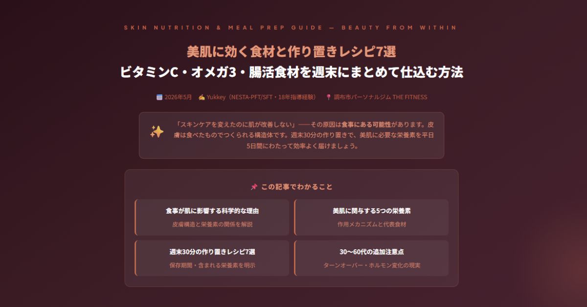 美肌に効く食材と作り置きレシピ