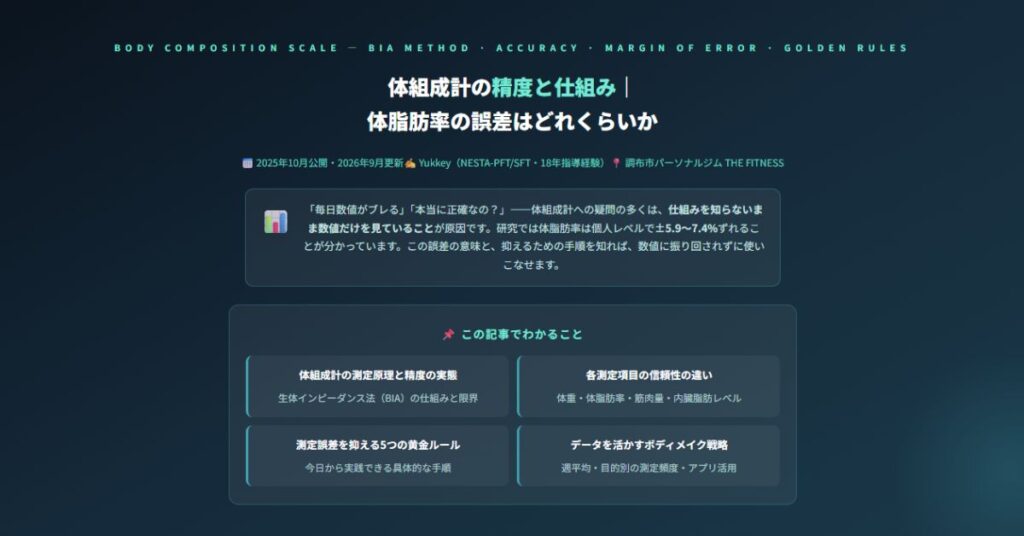体組成計の精度と仕組み