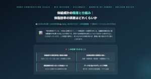 体組成計の精度と仕組み