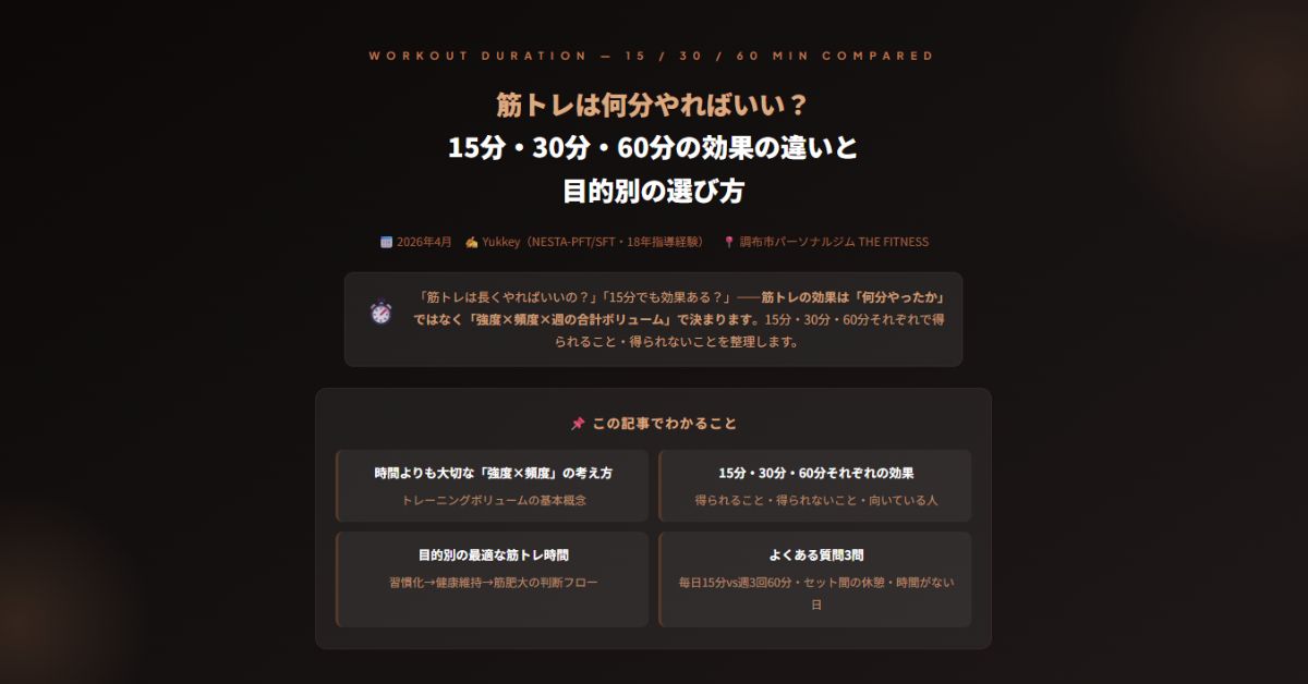 筋トレは何分