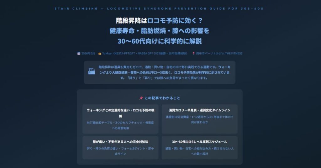 階段昇降はロコモ予防に効く?