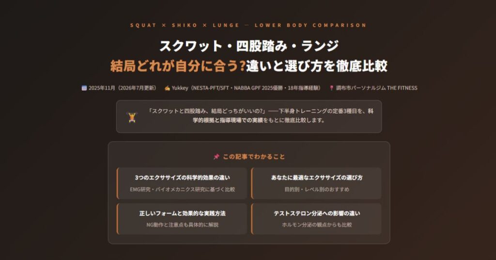 スクワット・四股踏み・ランジ
