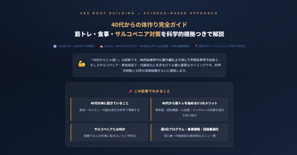 40代からの体作り完全ガイド