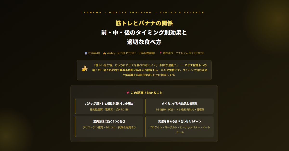 筋トレとバナナ