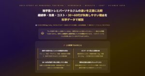 独学筋トレとパーソナルジムの違いを正直に比較