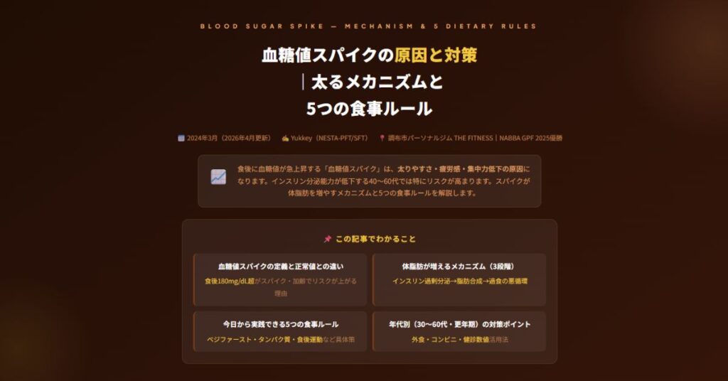 血糖値スパイクの原因と対策