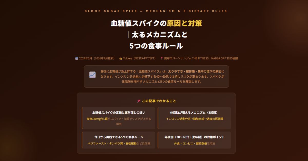 血糖値スパイクの原因と対策