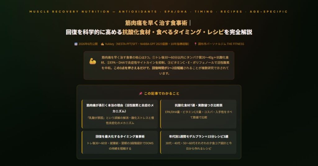 筋肉痛を早く治す食事術
