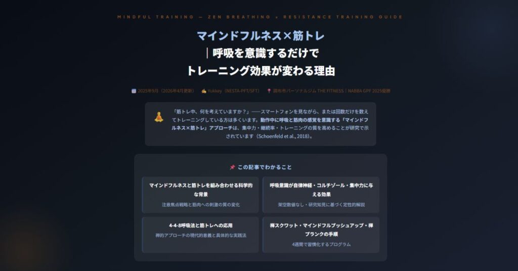マインドフルネス×筋トレ