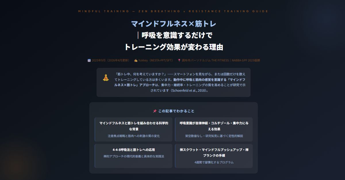 マインドフルネス×筋トレ