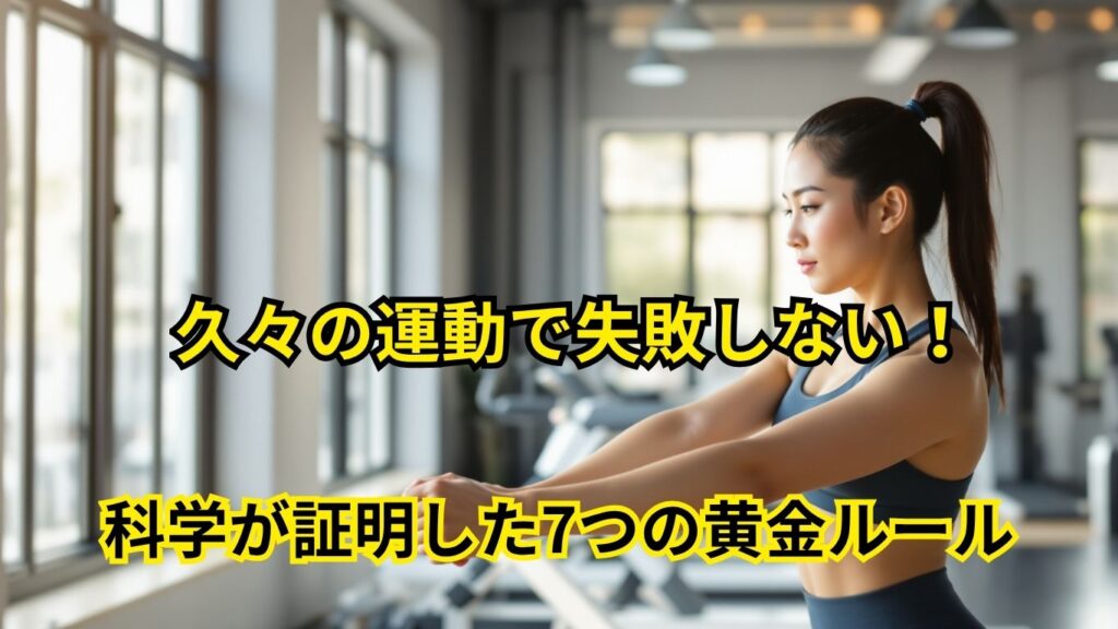 久々の運動で失敗しない科学的な7つのポイント - THE FITNESS調布市パーソナルジム