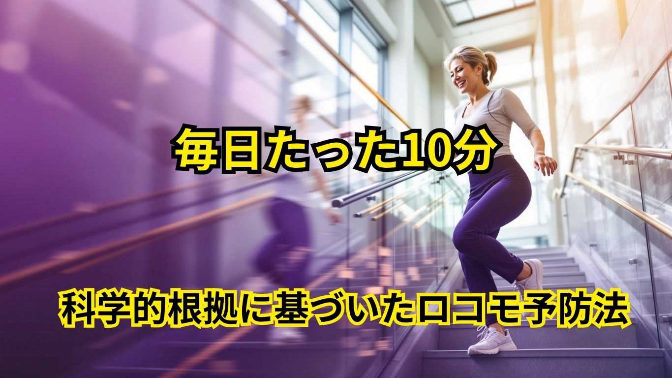 階段昇降で健康寿命が9.7年延びる