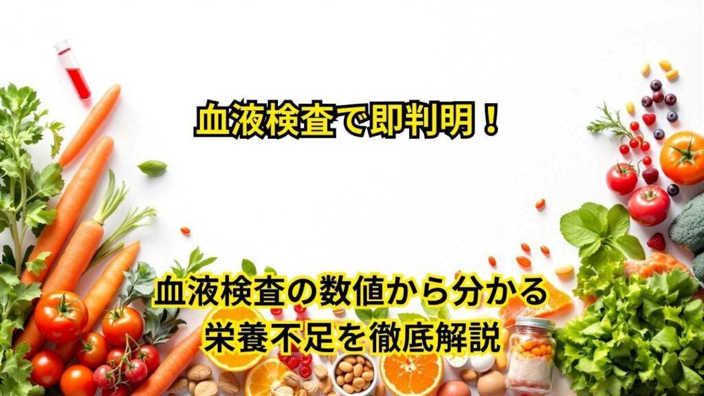 血液検査の数値から分かる栄養不足