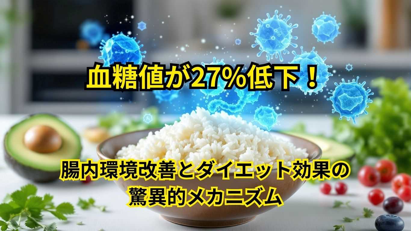 冷やしご飯のレジスタントスターチで血糖値が27%低下