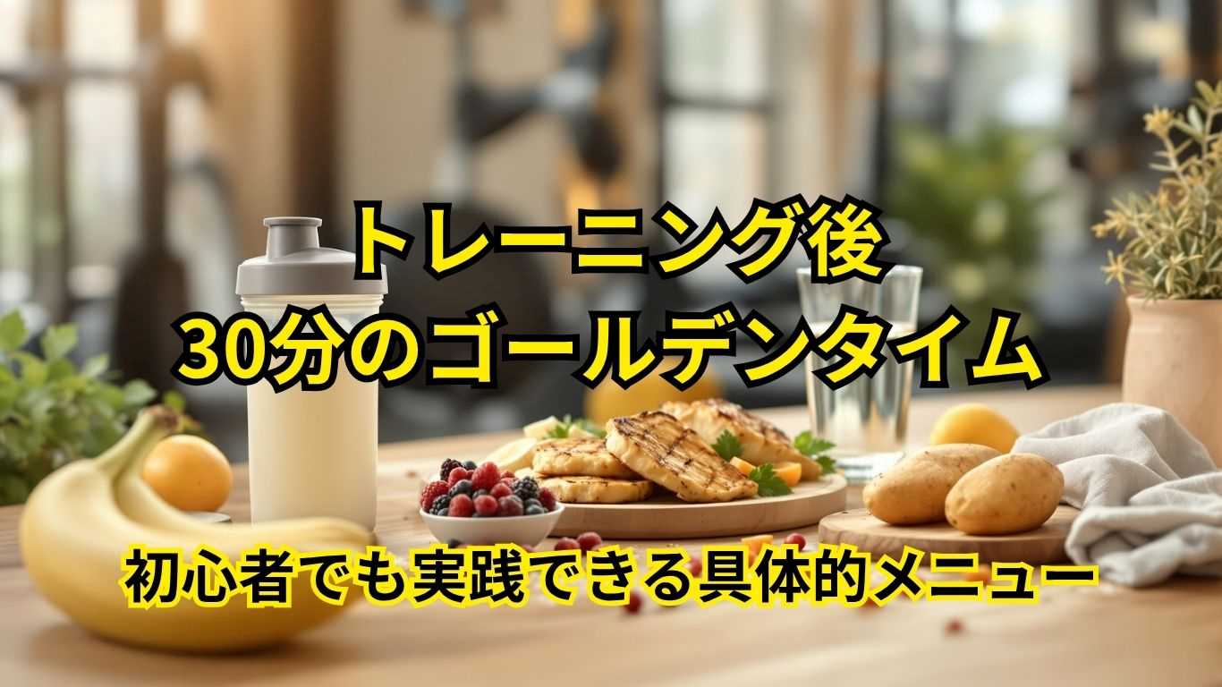 トレーニング後30分のゴールデンタイム