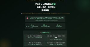 プロテイン摂取量の正解