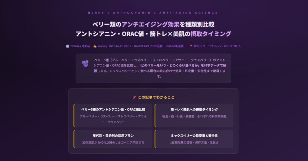 ベリー類のアンチエイジング効果