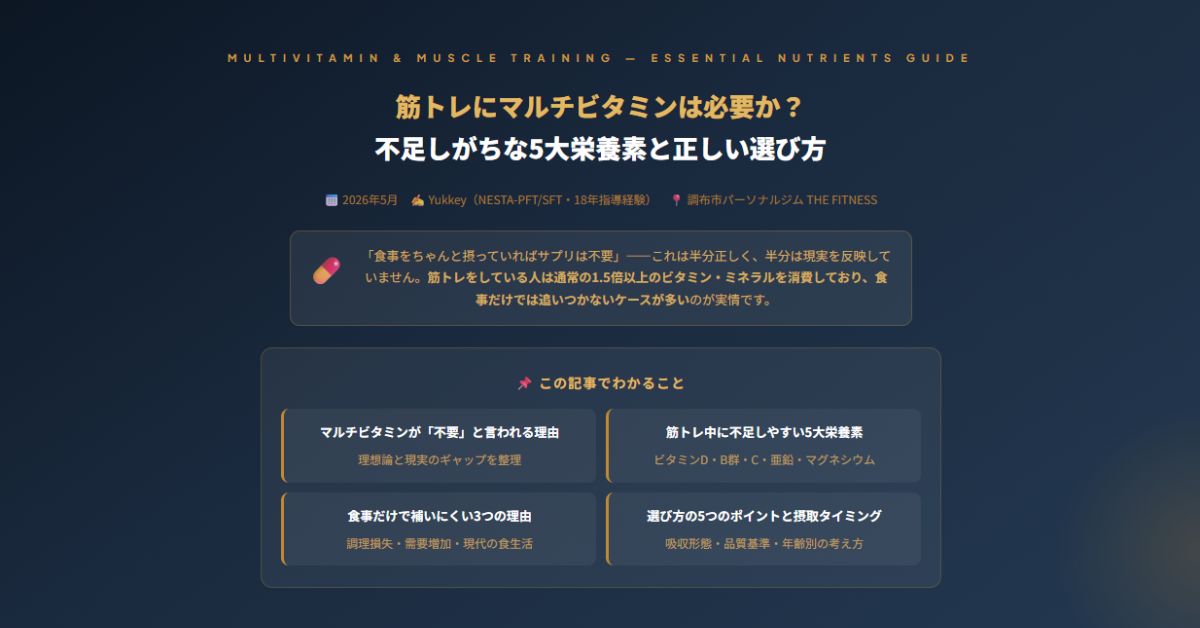 筋トレ中にマルチビタミンが必要な理由