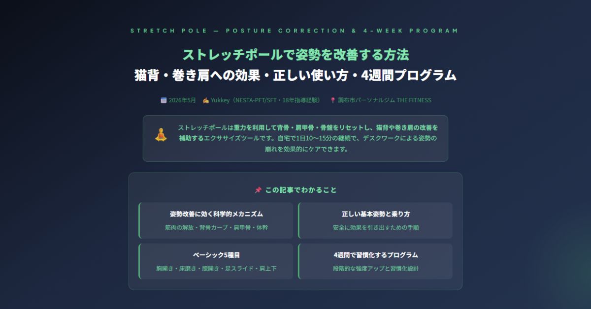 ストレッチポールで姿勢を改善