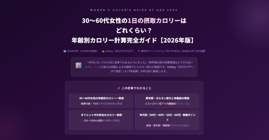 30〜60代女性の1日の摂取カロリー