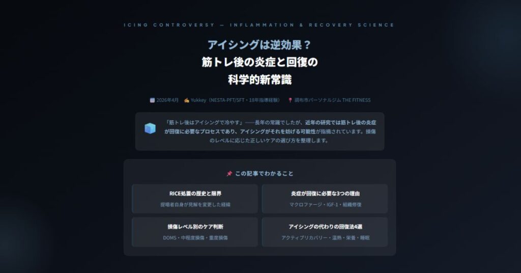 アイシングは逆効果?